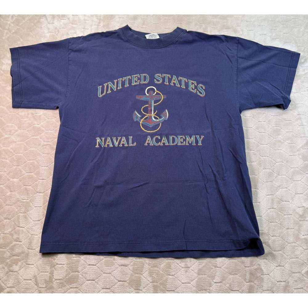 VTG US Naval Academy Shirt Sz Lg Gear‎ for Sports USA Made See Pics